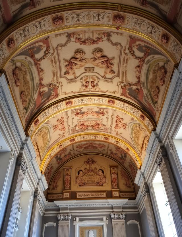 Un affresco rinascimentale romano con dettagli in foglia d'oro